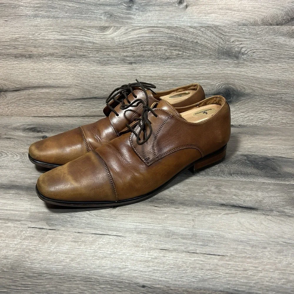 Florsheim‎ Men's Cognac Midtown Cap Toe Oxford Shoes Size 11 D Dress Shoes